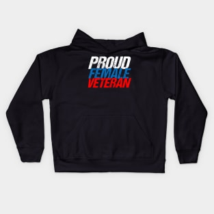 Proud Female Veteran Kids Hoodie